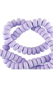 Polymer beads rondelle 7mm - Soft purple